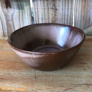 Vintage Frankoma Pottery Plainsman Brown Coupe Soup Bowl 5XL